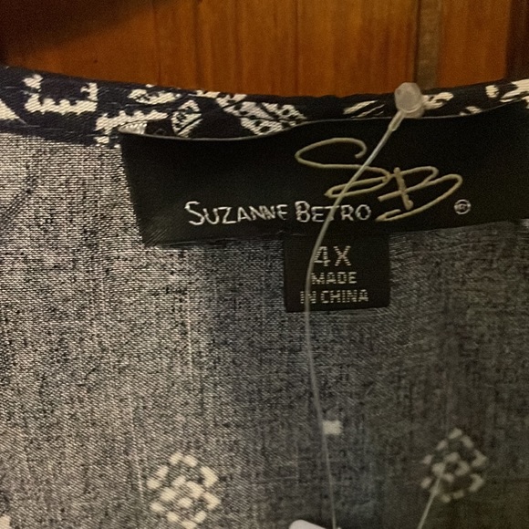 Suzanne Betro V-Neck Abstract Floral Dress - Picture 9 of 9